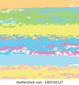 abstract colorful paint brush and scribble horizontal lines pattern. colorful nice brush strokes horizontal lines pattern background for your design