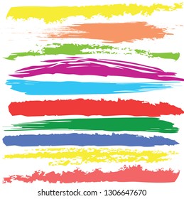 abstract colorful paint brush and scribble horizontal lines pattern. colorful nice brush strokes horizontal lines pattern background for your design