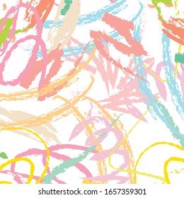 Abstrakter bunter Pinsel und kreide Linien, Muster Hintergrund. farbenfrohe, schöne Pinselstriche und handgezeichnet für Ihr Design.  schöner Hintergrund aus Grunge und Streifen. süße Kinderskizze