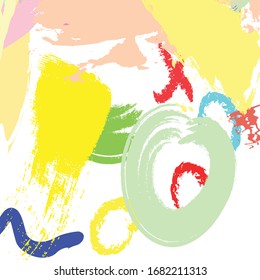 Abstract colorful  paint brush and  scribble lines pattern background. colorful  nice brush strokes and hand drawn for your design.  beautiful grunge and stripes  background. cute kids sketch drawing