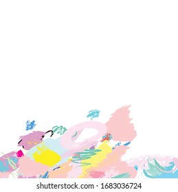 Abstrakter bunter Pinsel und kreide Linien, Muster Hintergrund. farbenfrohe, schöne Pinselstriche und handgezeichnet für Ihr Design.  schöner Hintergrund aus Grunge und Streifen. süße Kinderskizze