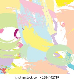 Pincel pintado de color abstracto y fondo de líneas de garabatos. coloridos trazos de pincel y dibujado a mano para su diseño.  bello fondo de rayas y gruesas. dibujo de niños lindos