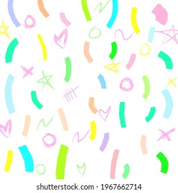Abstract colorful paint brush and  scribble lines pattern background. Creative brush strokes and hand drawn backdrop.  beautiful grunge and stripes for your design.