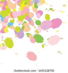 Abstract colorful paint brush and splashes pattern background