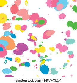 Abstract colorful paint brush and splashes pattern background. nice watercolor paint splash texture background.
