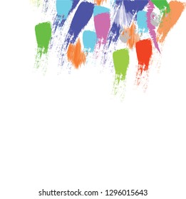 abstract colorful paint brush and strokes pattern background. modern beautiful grung and stripes pattern for your design. vector illustration 