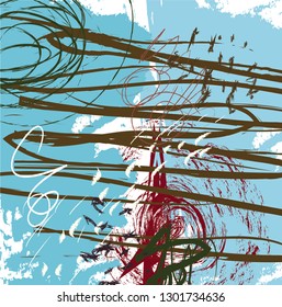 abstract colorful paint brush and strokes, scribble lines pattern background. colorful nice brush strokes and hand drawn for your design. modern beautiful grunge and stripes pattern