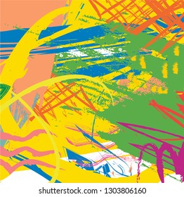 abstract colorful paint brush and strokes, scribble lines pattern background. colorful nice brush strokes and hand drawn for your design. modern beautiful grunge and stripes pattern