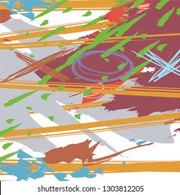 abstract colorful paint brush and strokes, scribble lines pattern background. colorful nice brush strokes and hand drawn for your design. modern beautiful grunge and stripes pattern