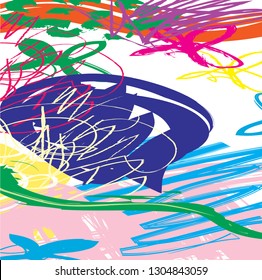 abstract colorful paint brush and strokes, scribble lines pattern background. colorful nice brush strokes and hand drawn background. modern beautiful grunge and stripes pattern
