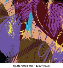 Abstract colorful paint brush and strokes, scribble pattern background. colorful nice brush strokes and hand drawn background. beautiful grunge and stripes pattern. 