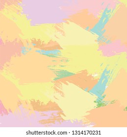 Abstract colorful paint brush and strokes, scribble pattern background