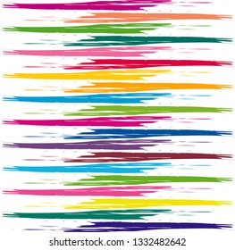 Abstract colorful paint brush and strokes, scribble horizontal lines pattern background. creative colorful nice brush strokes and hand drawn for your design