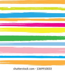 Abstract colorful paint brush and strokes horizontal lines pattern background. creative colorful nice brush strokes and hand drawn horizontal lines background for your design