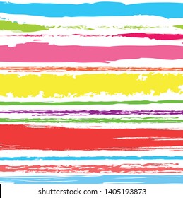 Abstract colorful paint brush and strokes, scribble horizontal lines pattern background. creative colorful nice brush strokes and hand drawn with horizontal lines background
