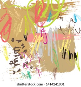 Abstract colorful paint brush and strokes, scribble lines pattern background. creative colorful nice brush strokes and hand drawn background. modern beautiful grunge and stripes background