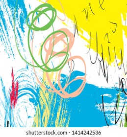 Abstract colorful paint brush and strokes, scribble lines pattern background. creative colorful nice brush strokes and hand drawn background. modern beautiful grunge and stripes background