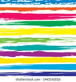 Abstract colorful paint brush and strokes with horizontal lines pattern background. creative colorful nice brush strokes and stripes pattern background
