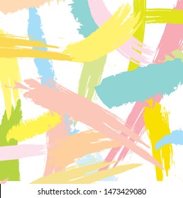 Abstract colorful paint brush and strokes, scribble pattern background. colorful nice brush strokes and hand drawn background