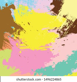 Abstract colorful paint brush and strokes, stripes pattern background. modern beautiful grunge and hand drawn background