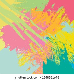 Abstract colorful paint brush and strokes, stripes pattern background. creative nice hand drawn and grunge texture backdrop
