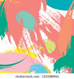 Abstract colorful paint brush and strokes, stripes pattern background.  creative nice hand drawn and grunge texture backdrop 