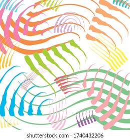 Abstract colorful paint brush and strokes, scribble lines pattern background. colorful nice hand drawn for your design. modern beautiful grunge and stripes backdrop