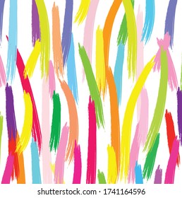 Abstract colorful paint brush and strokes, scribble pattern background. colorful nice hand drawn for your design. modern beautiful grunge and stripes backdrop