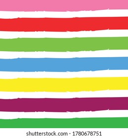 Abstract colorful   paint brush and strokes, stripes horizontal pattern background. creative colorful  stripes and hand drawn with horizontal lines background