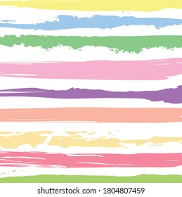 Abstract colorful   paint brush and strokes, stripes horizontal pattern background. creative colorful  stripes and hand drawn with horizontal lines background