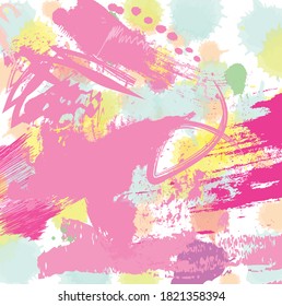 Abstract colorful paint brush and strokes, grunge texture background. colorful  nice hand drawn and splash colors for your design