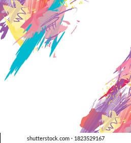 Abstract colorful paint brush and strokes, scribble lines pattern background. creative colorful nice brush strokes and hand drawn for your design. modern beautiful grunge and stripes pattern