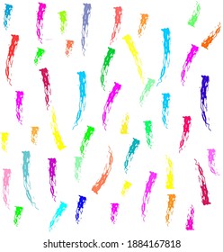 Abstract colorful paint brush and strokes, scribble pattern background. colorful nice brush strokes and hand drawn for your design. modern beautiful grunge and stripes pattern backdrop