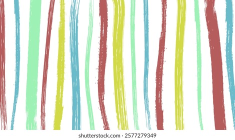 Abstract colorful paint brush and strokes, stripes pattern background. Grunge Pattern for Cloth, Fabric, Textile. Trendy Vector Background. Stroke ink and marker.