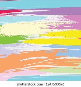 abstract colorful paint brush texture background. vector illustration 