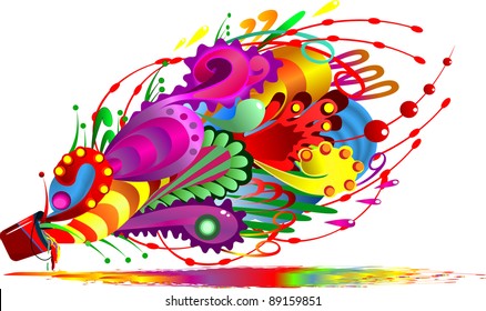 Abstract colorful paint splash