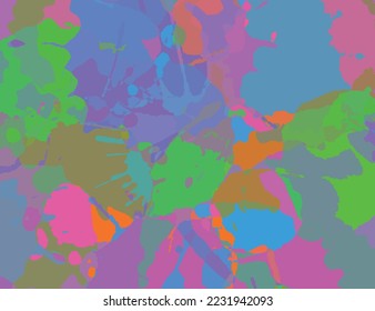 Abstract colorful paint splashes background.