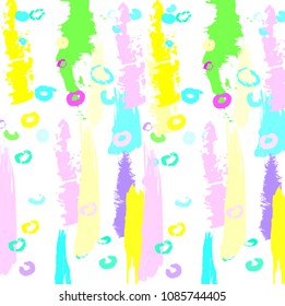 abstract colorful paintbrush backdrop. creative colorful brush strokes and dots pattern for your design. vector illustration 