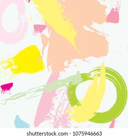 abstract colorful paintbrush background. creative colorful brush strokes pattern for your design. vector illustration