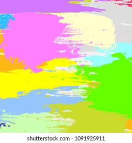 abstract colorful paintbrush background. creative colorful brush strokes pattern for your design. vector illustration