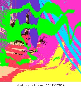 abstract colorful paintbrush background. creative colorful brush strokes pattern for your design. vector illustration