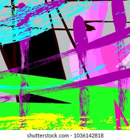 abstract colorful paintbrush pattern, vector illustration
