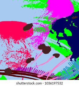 abstract colorful paintbrush pattern, vector illustration