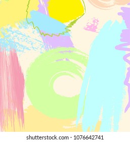 abstract colorful paintbrush pattern for your design. creative colorful pastels brush strokes background. vector illustration