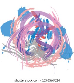 abstract colorful paintbrush and scribble lines texture background. creative colorful nice brush strokes and hand drawn for your design. vector illustration