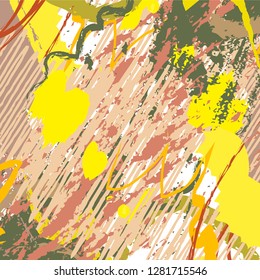 abstract colorful paintbrush, splash and scribble texture background. creative colorful nice brush strokes and hand drawn for your design. vector illustration