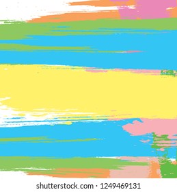abstract colorful paintbrush texture background. creative colorful brush strokes for your design. vector illustration