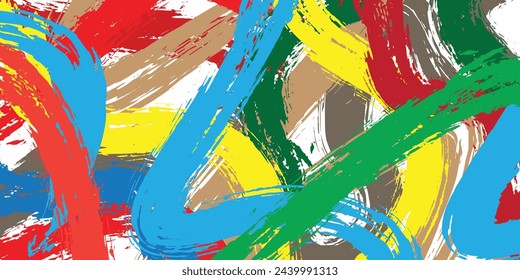 Abstract Colorful painting graphic design.