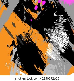 Abstract colorful painting and strokes, scribble pattern background. colorful nice hand drawn for your design. modern beautiful paint brush and stripes backdrop. abstract painting elements. 