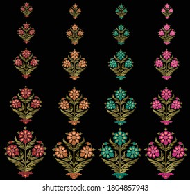 abstract  colorful paisley motif background 